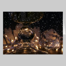 Navidad mágico con el cristal y la nieve tarjetas
