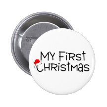 Navidad mi primer navidad (gorra de Santa) Pin