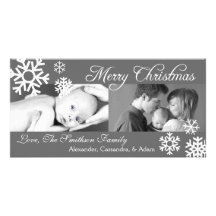 Navidad múltiple Photocard de los copos de nieve ( Tarjetas Fotograficas Personalizadas