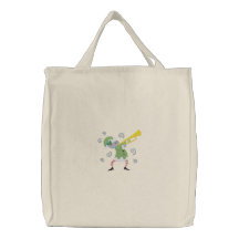 Navidad musical - duende bolsas bordadas
