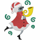 Navidad musical - señora Claus Sudadera Bordada Con Serigrafia