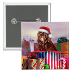 Navidad napolitano del mastín de caoba pins