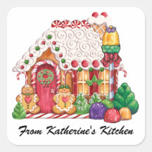 Navidad Pegatinas Cuadradases Personalizadas