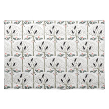 Navidad Placemat del modelo del grajo y del acebo  Mantel