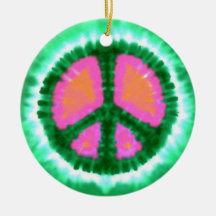 Navidad psicodélico del signo de la paz ornamento para reyes magos
