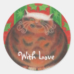 Navidad Pud "con amor!" pegatina redondo