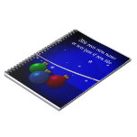 Navidad que adorna el cuaderno de las bolas