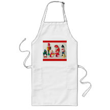 Navidad que envuelve adornando cocinar delantal