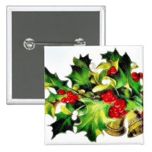 Navidad que saluda con la campana pins