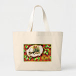 Navidad que saluda con scenary bolsa de mano