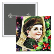 Navidad que saluda con una cara del muchacho en un pins