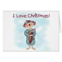 Navidad Raggedy de Ana Tarjetas