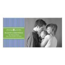 Navidad raya la tarjeta de la foto del navidad (az tarjeta fotográfica personalizada
