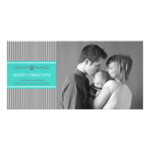 Navidad raya la tarjeta de la foto del navidad (gr tarjetas fotográficas personalizadas