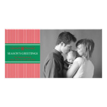 Navidad raya la tarjeta de la foto del navidad (ro tarjeta fotográfica