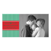 Navidad raya la tarjeta de la foto del navidad (ve tarjeta fotográfica personalizada