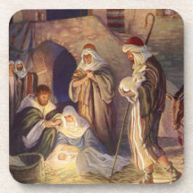 Navidad religioso del vintage, unos de los reyes m posavasos de bebidas