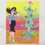 ¡Navidad retro y un Martini! Tarjeton