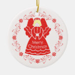 Navidad rojo del ángel del cordón ornaments para arbol de navidad
