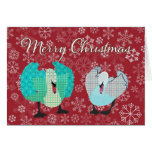 Navidad rojo del copo de nieve de los cisnes osten tarjetas