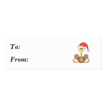 Navidad santa de la avestruz de los goofkins plantillas de tarjetas personales