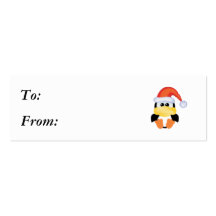 Navidad santa del pingüino de los goofkins plantilla de tarjeta personal