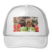 Navidad - Shih Tzu X Maggie - duendecillo de Yorki Gorro De Camionero