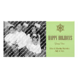Navidad simple de la familia que saluda la tarjeta tarjetas fotográficas 