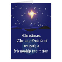 Navidad: Tarjeta de la invitación de la amistad