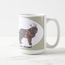 Navidad, Terranova que tira del trineo Taza