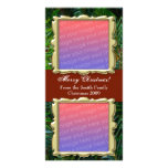 Navidad tradicional PhotoCards- 2 fotos Plantilla Para Tarjeta De Foto