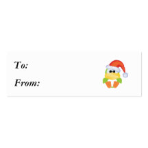 Navidad verde santa del pato de Goofkins Plantillas De Tarjetas De Visita