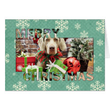 Navidad - Weimaraner - Lucy Felicitacion