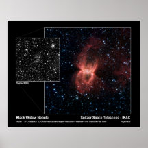 Nebulosa de la viuda negra - telescopio espacial d poster