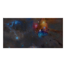 Nebulosa oscura compleja de la nube de Ophiuchi de Tarjeta Fotografica Personalizada
