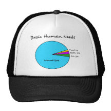 Necesidades básicas divertidas del ser humano (Int Gorros Bordados