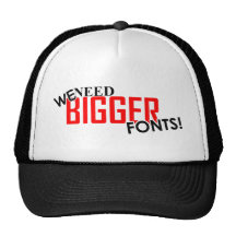 ¡NECESITAMOS FUENTES MÁS GRANDES! GORROS BORDADOS