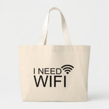Necesito Internet del wifi Bolsa Lienzo