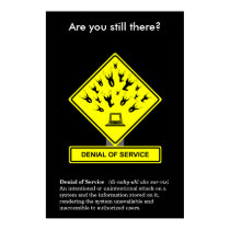Negación del cartel de la conciencia de la segurid posters