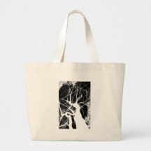 NEGATIVA BLANCO Y NEGRO DEL ÁRBOL WEBBY BOLSAS