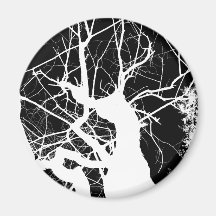 NEGATIVA BLANCO Y NEGRO DEL ÁRBOL WEBBY IMAN