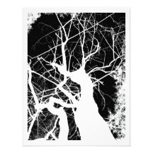 NEGATIVA BLANCO Y NEGRO DEL ÁRBOL WEBBY ANUNCIO PERSONALIZADO