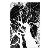 NEGATIVA BLANCO Y NEGRO DEL ÁRBOL WEBBY PAPELERÍA DE DISEÑO