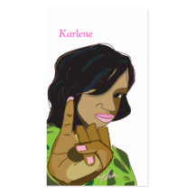 Negocio bonito real Card2 de los chicas de la herm Tarjetas De Visita