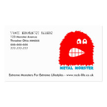 Negocio Card del monstruo de Rock=Life ' Tarjetas De Visita