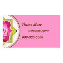Negocio color de rosa bonito, tarjeta del perfil tarjetas de visita