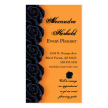 Negocio color de rosa negro elegante Card2 Tarjetas De Negocios