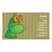 Negocio Crad de la rana del dibujo animado Plantillas De Tarjetas De Visita
