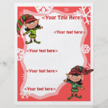 Negocio de los duendes del navidad o personal de e tarjetas informativas