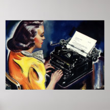 Negocio del vintage, secretaria Typing del Admin u Posters